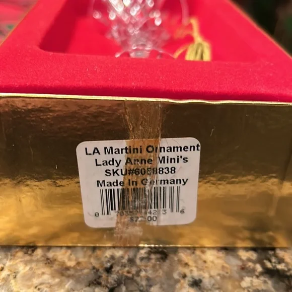 Gorham Lady Ann Mini Martini Ornament - Picture 6 of 6